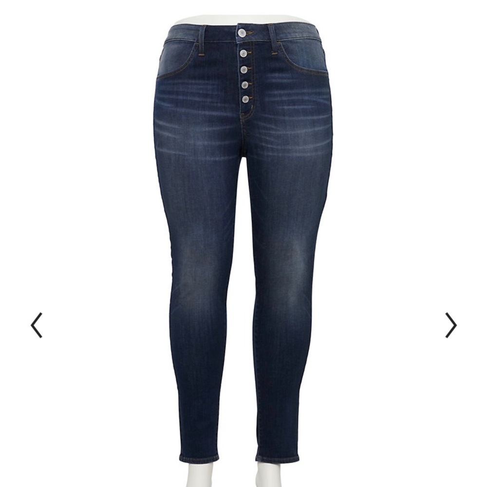High rise jeans, dark blue